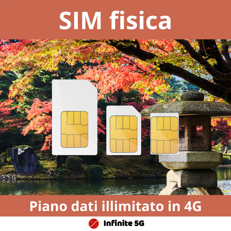 SIM Fisica Giappone con dati illimitati