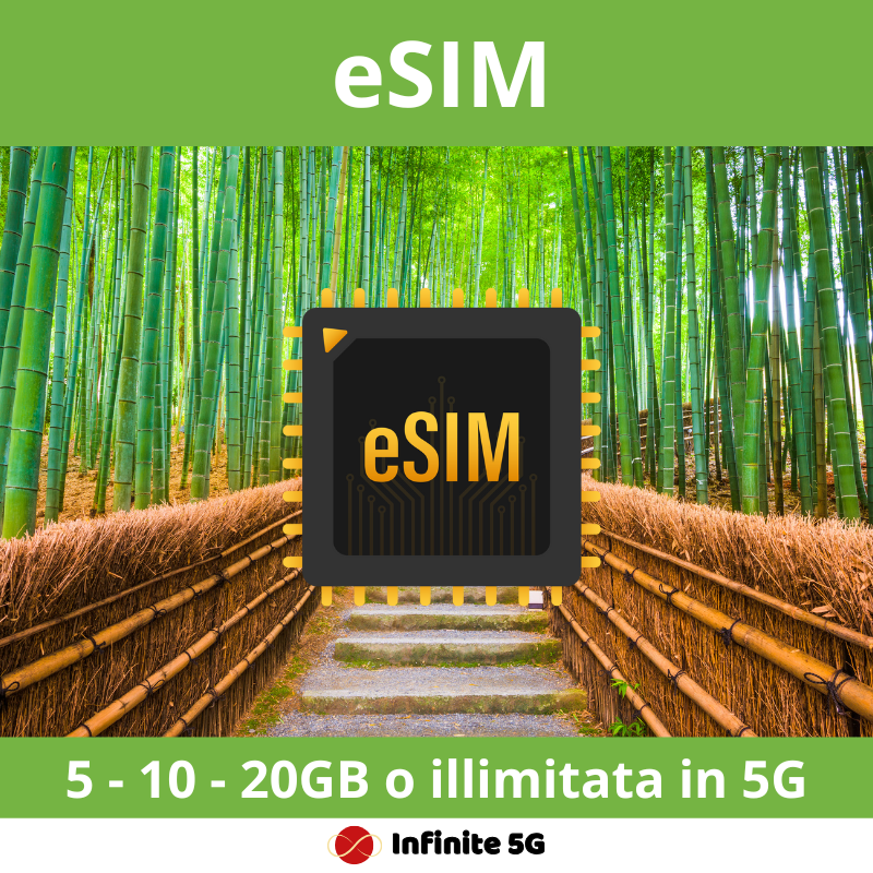 eSIM con piano dati illimitato 5G per viaggi in Giappone – Infinite 5G
