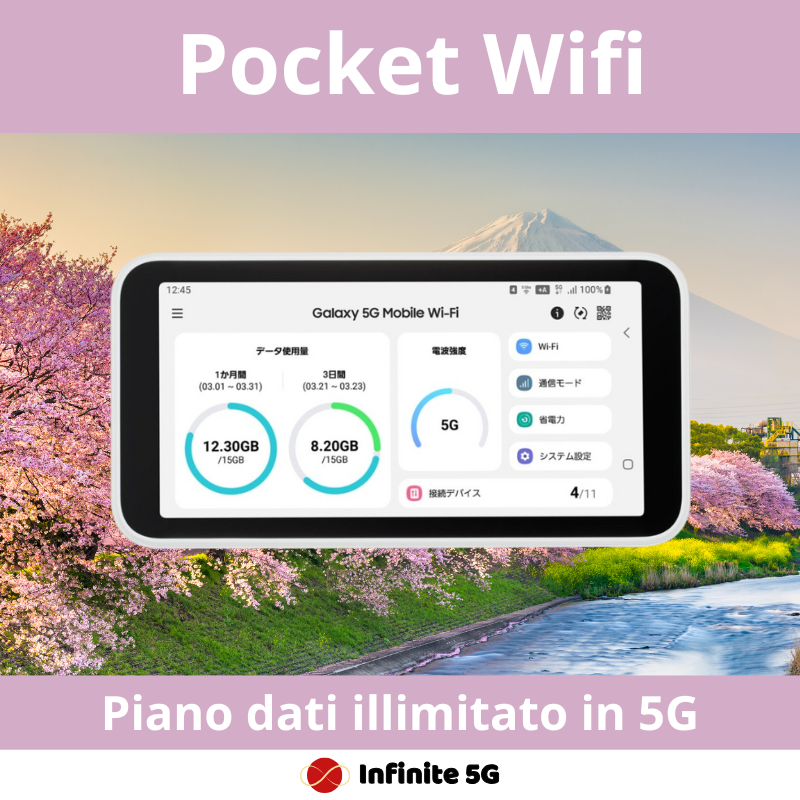 Pocket Wifi Giappone con dati illimitati